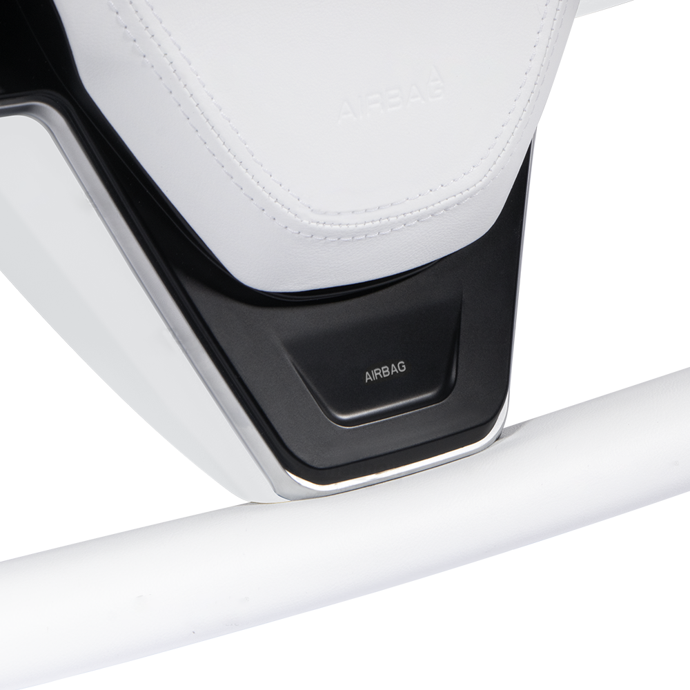 Tesla Model 3/Y Yoke Steering Wheel (Inspired by Model X/S Yoke)- Nappa White Leather