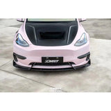 Upgrade Facelift CMST Style For 21+ Tesla Model Y Dry Carbon Fiber Body Kit Front lip Rear Diffuser Transparent Hood