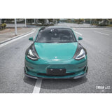 Top Ranking Kit For Tesla Model 3 Upgrade CT Design Carbon Fiber Body Kit Front Lip Tuyere Side Skirts Spoiler Fender Trim