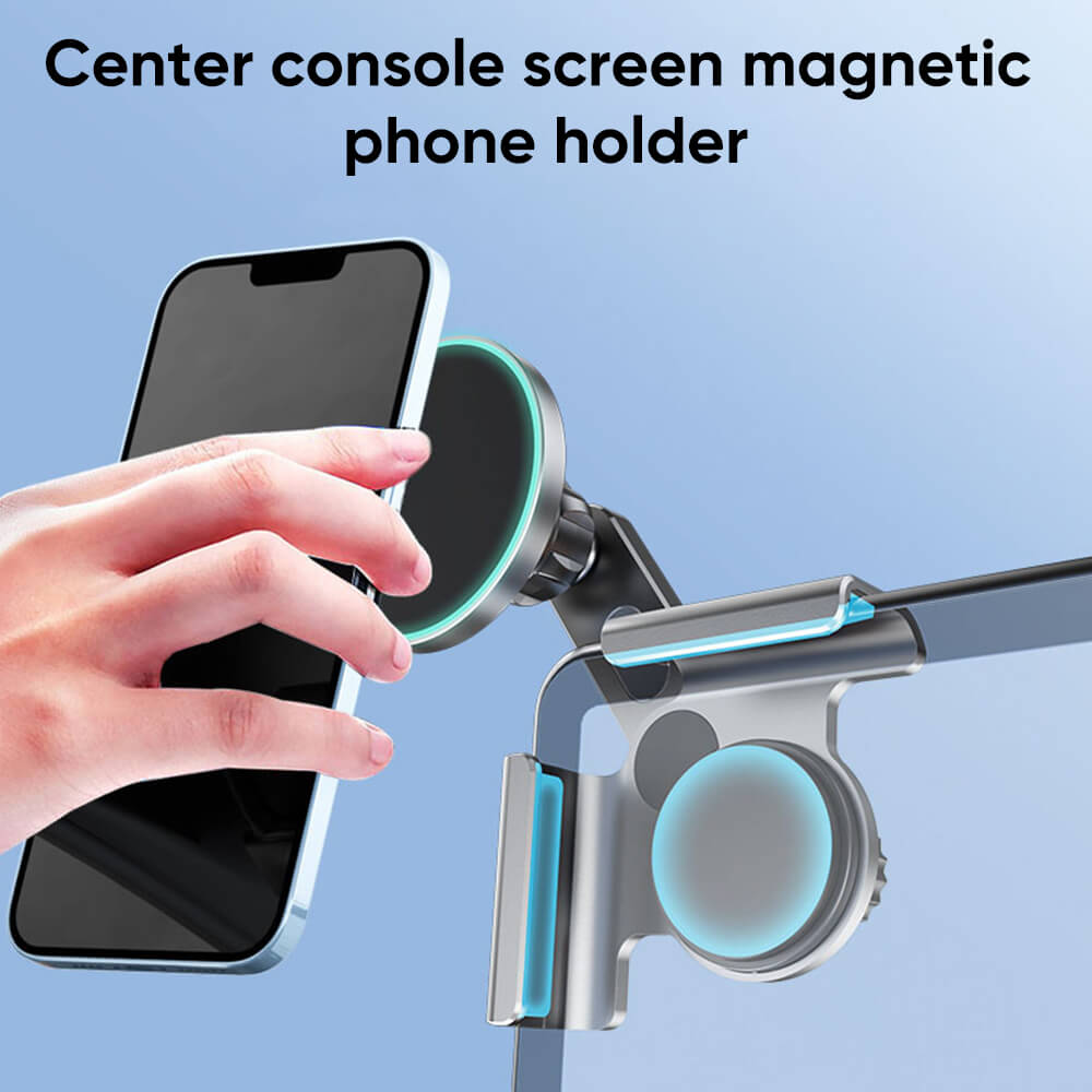 Maxamera Dual Support de téléphone magnétique rotatif à 360° avec fonction de chargement sans fil 