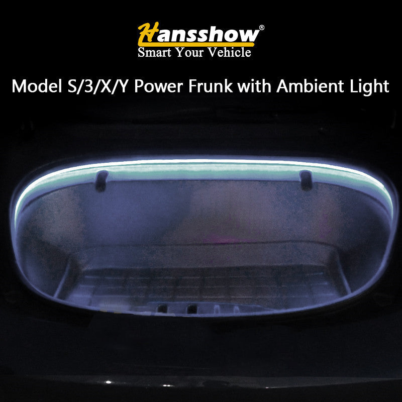 Model S/3/Y/X Power Frunk with white ambient lights