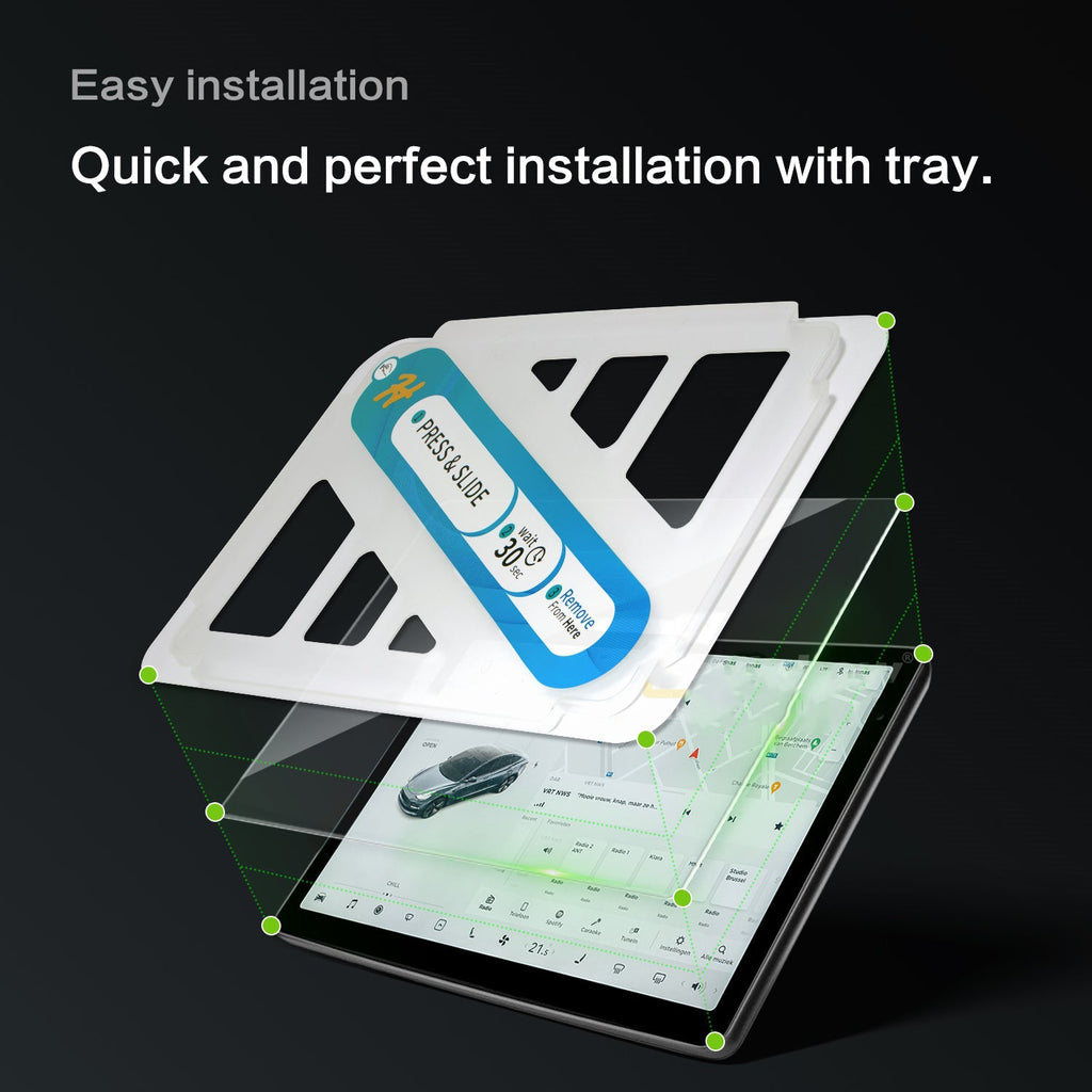 Model 3/Y Tempered Glass Screen Protector with auto-alignment mount kit