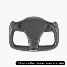 Load image into Gallery viewer, Model 3/Y Full Carbon Fiber Yoke Steering Wheel