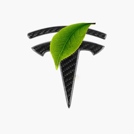 Real Carbon Fiber Tesla-logotyp för modell 3/Y