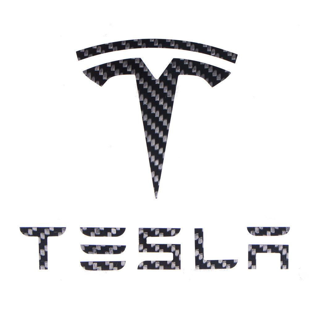 Real Carbon Fiber Tesla Logo for Model 3/Y