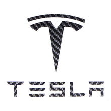 Load image into Gallery viewer, Real Carbon Fiber Tesla Logo for Model 3/Y