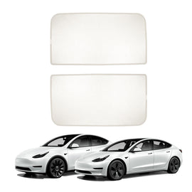 Tesla Model 3 Highland Sunshade Sett med 2 UV-stråler beskyttende varmeisolasjon 